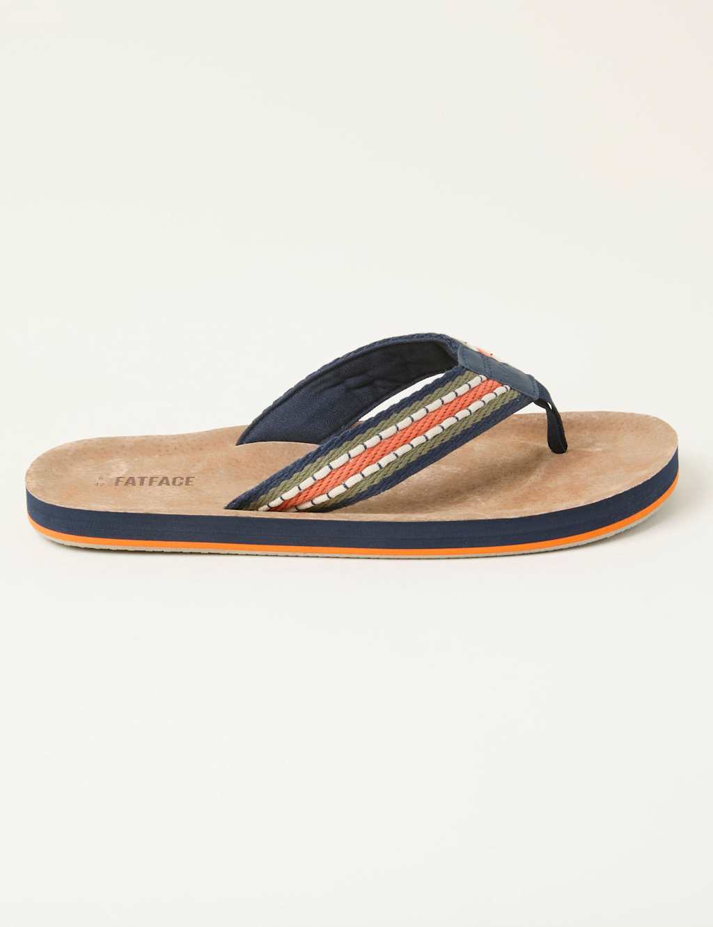 Fatface Men's Stripe Flip Flops - 6½ - Navy Mix - Available at M&S