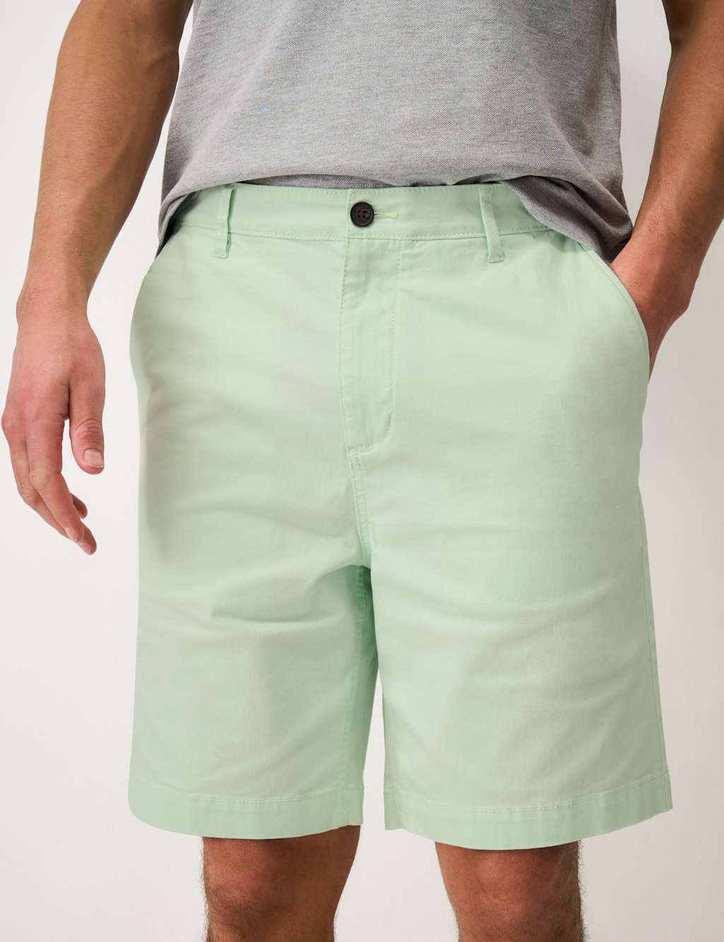 Crew Clothing Men's Bermuda Stretch Chino Shorts - 36 - Aqua - Available at M&S
