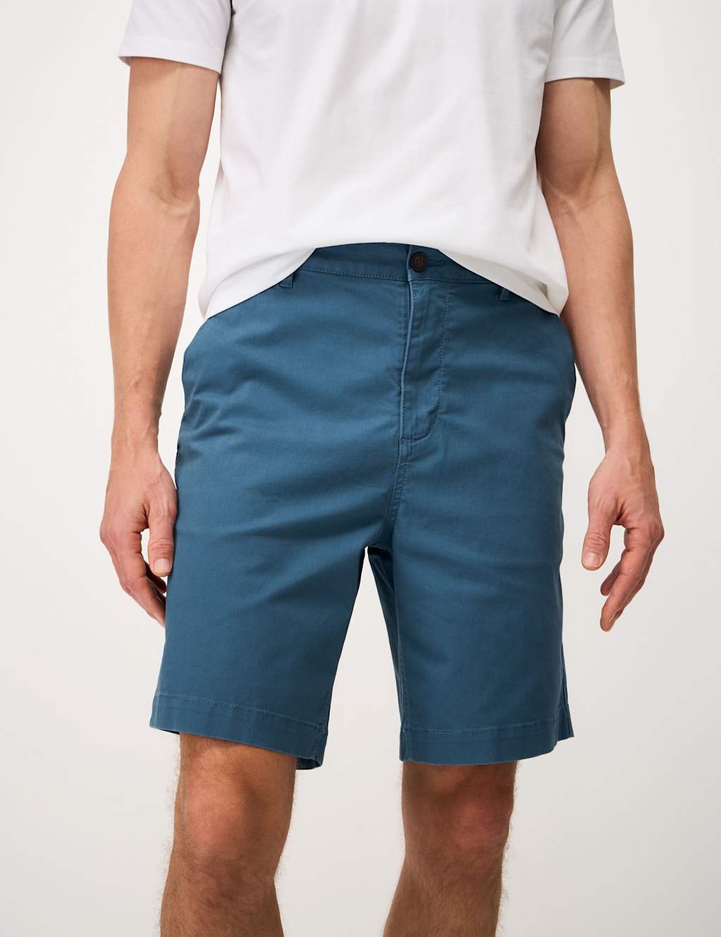 Crew Clothing Men's Bermuda Stretch Chino Shorts - 34 - Teal - Available at M&S