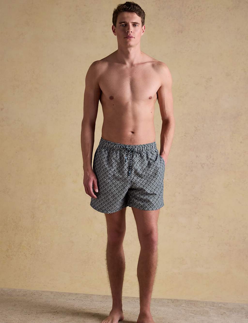 Joules Men's Pocketed Starfish Print Swim Shorts - 2XL - Navy Mix - Available at M&S