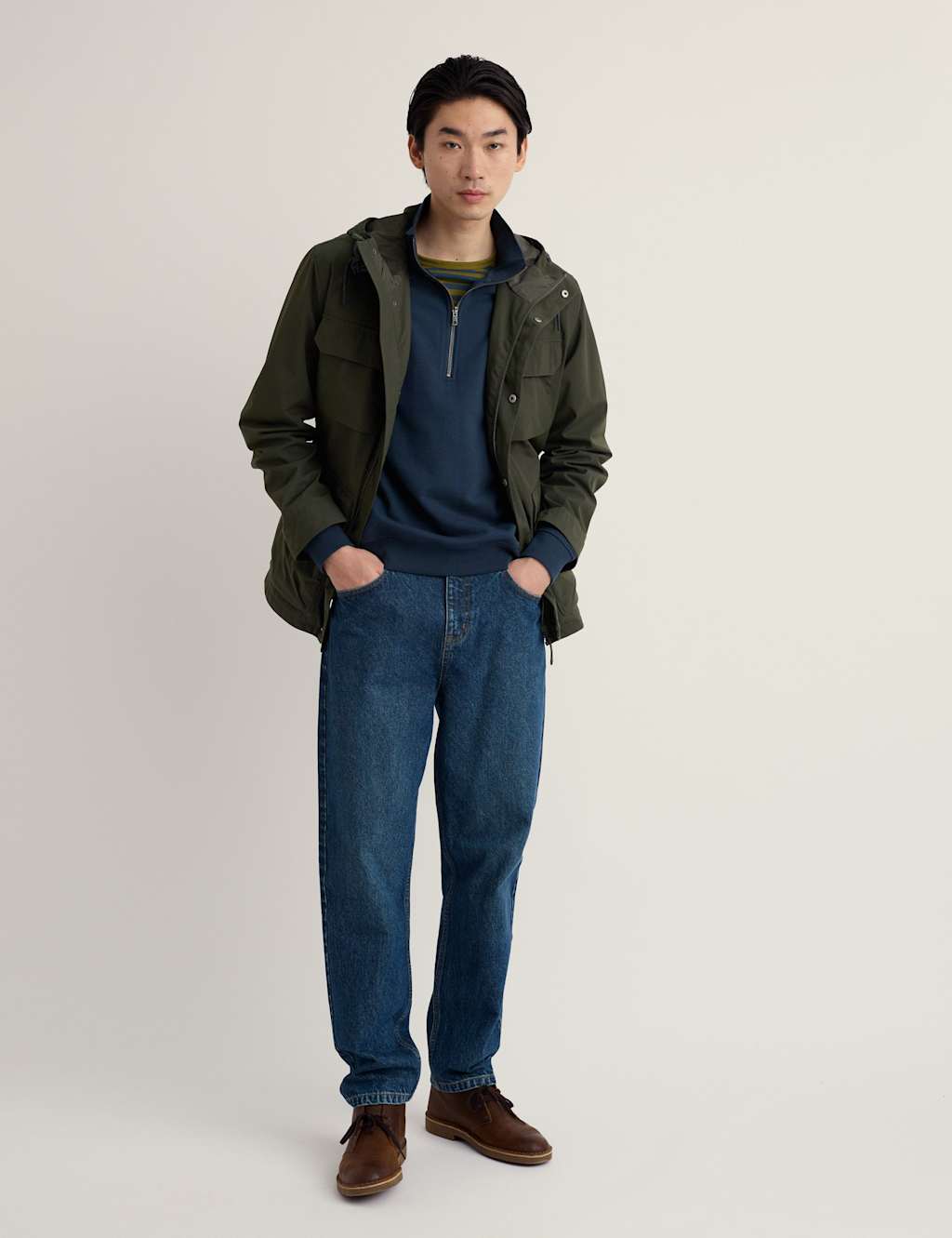Seasalt Cornwall Men's Hooded Utility Jacket - XL - Green - Available at M&S