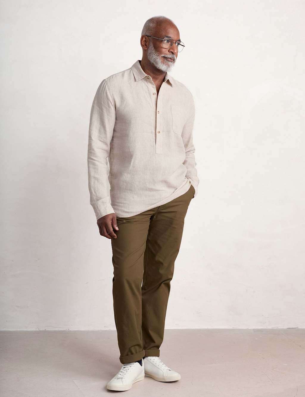 Seasalt Cornwall Men's Relaxed Fit Pure Linen Overhead Shirt - M - Natural - Available at M&S
