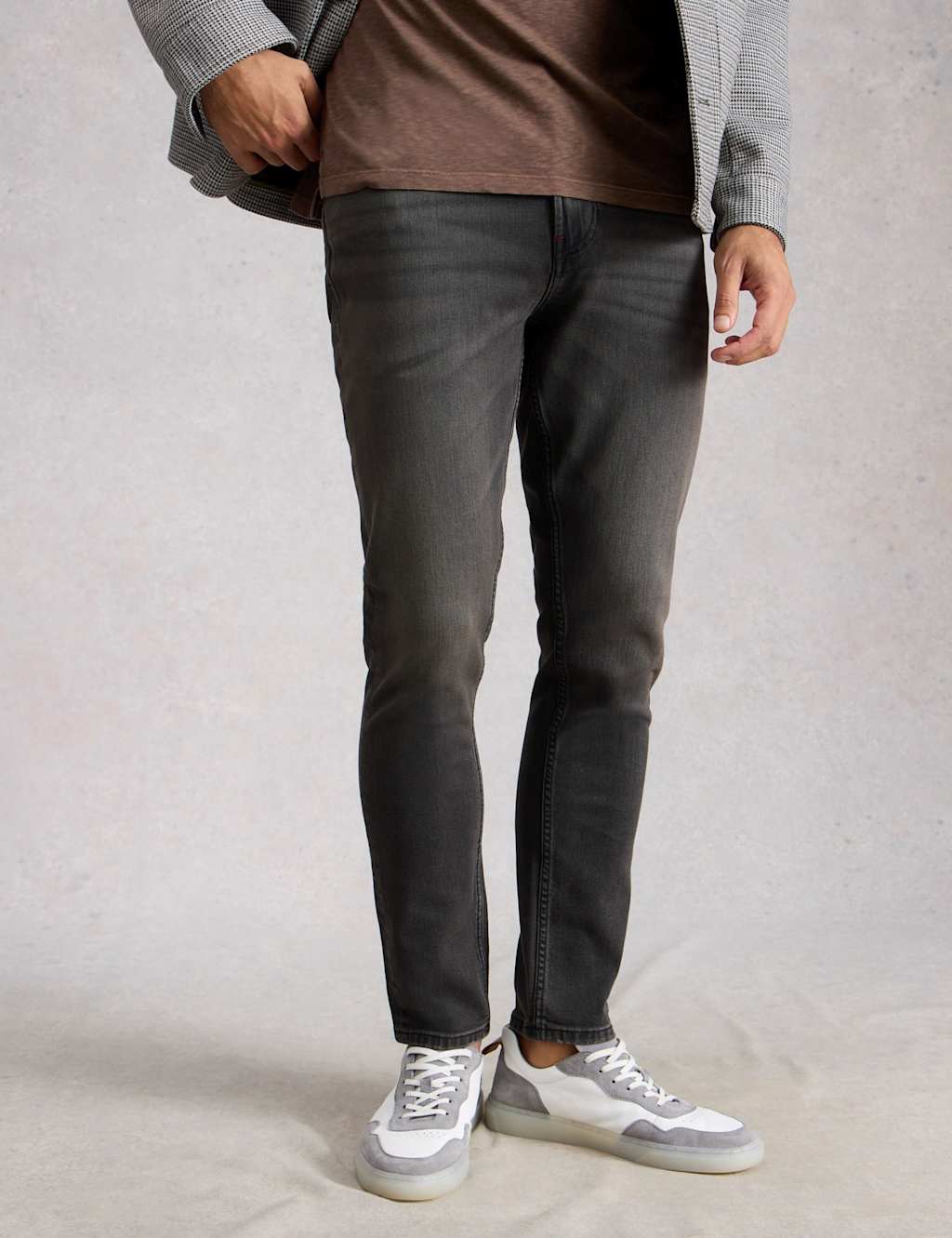 White Stuff Men's Slim Fit 5 Pocket Jeans - 38 - Black - Available at M&S