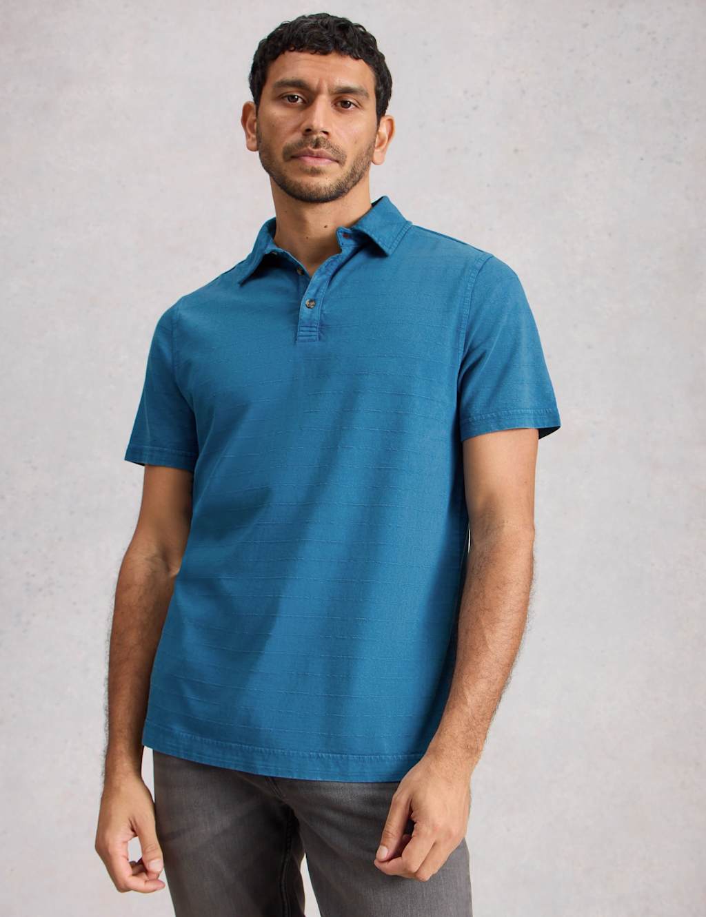 White Stuff Men's Pure Cotton Polo Shirt - M - Blue - Available at M&S