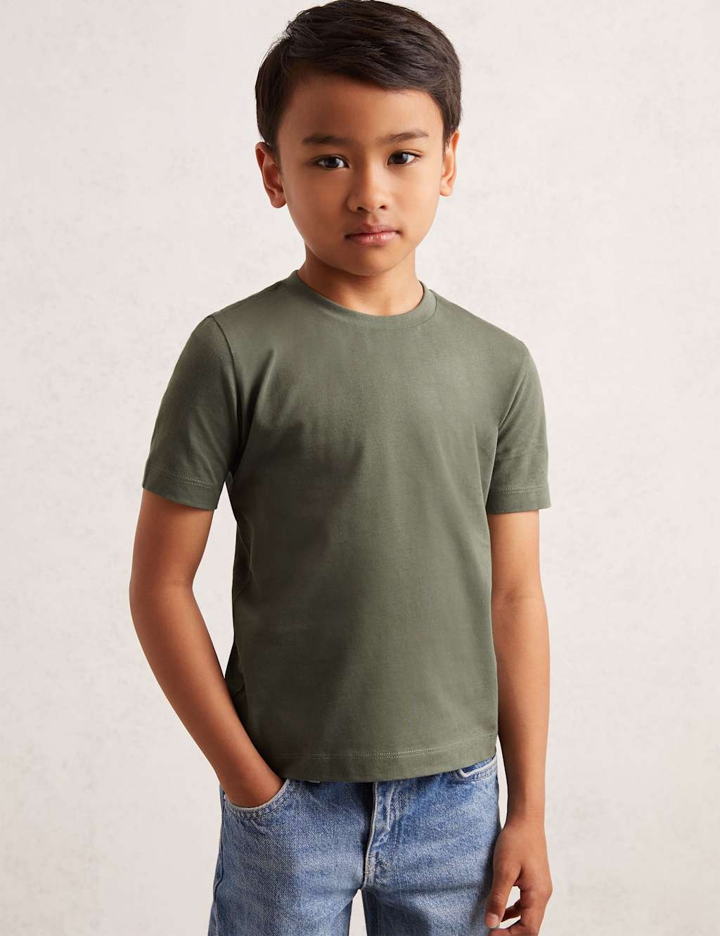 Reiss Pure Cotton T-Shirt (3-14 Yrs) Dark Green