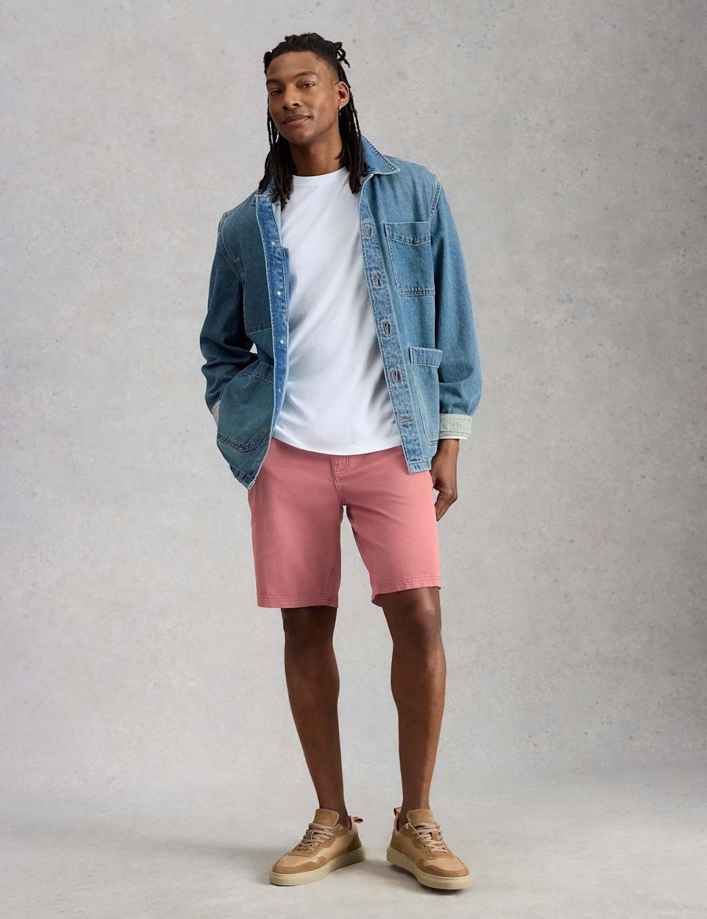 White Stuff Men's Pure Cotton Chino Shorts - 36 - Red - Available at M&S