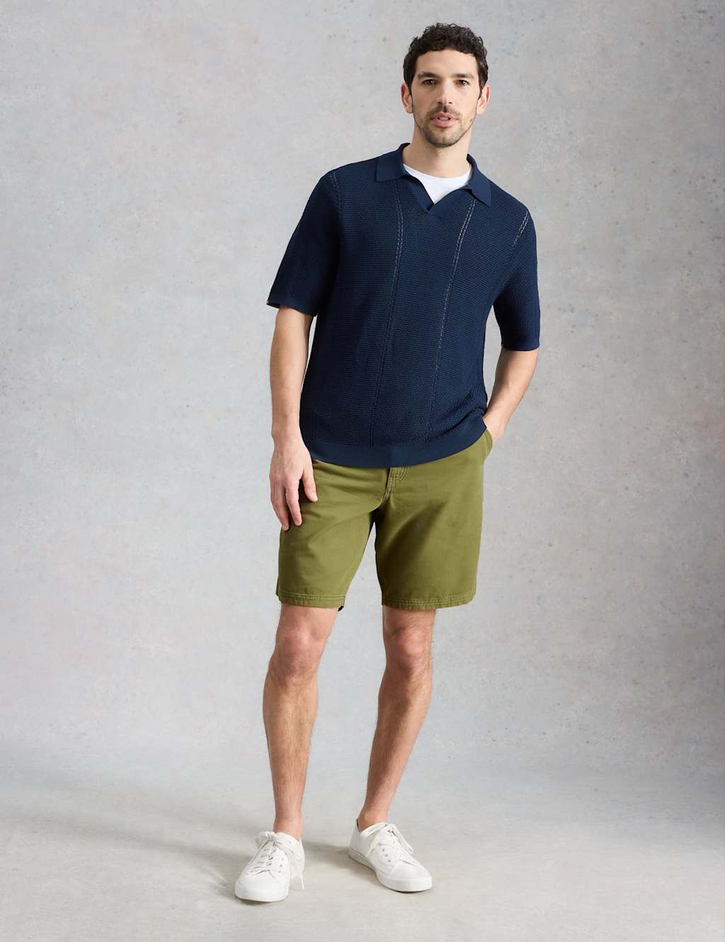 White Stuff Men's Pure Cotton Chino Shorts - 36 - Green - Available at M&S