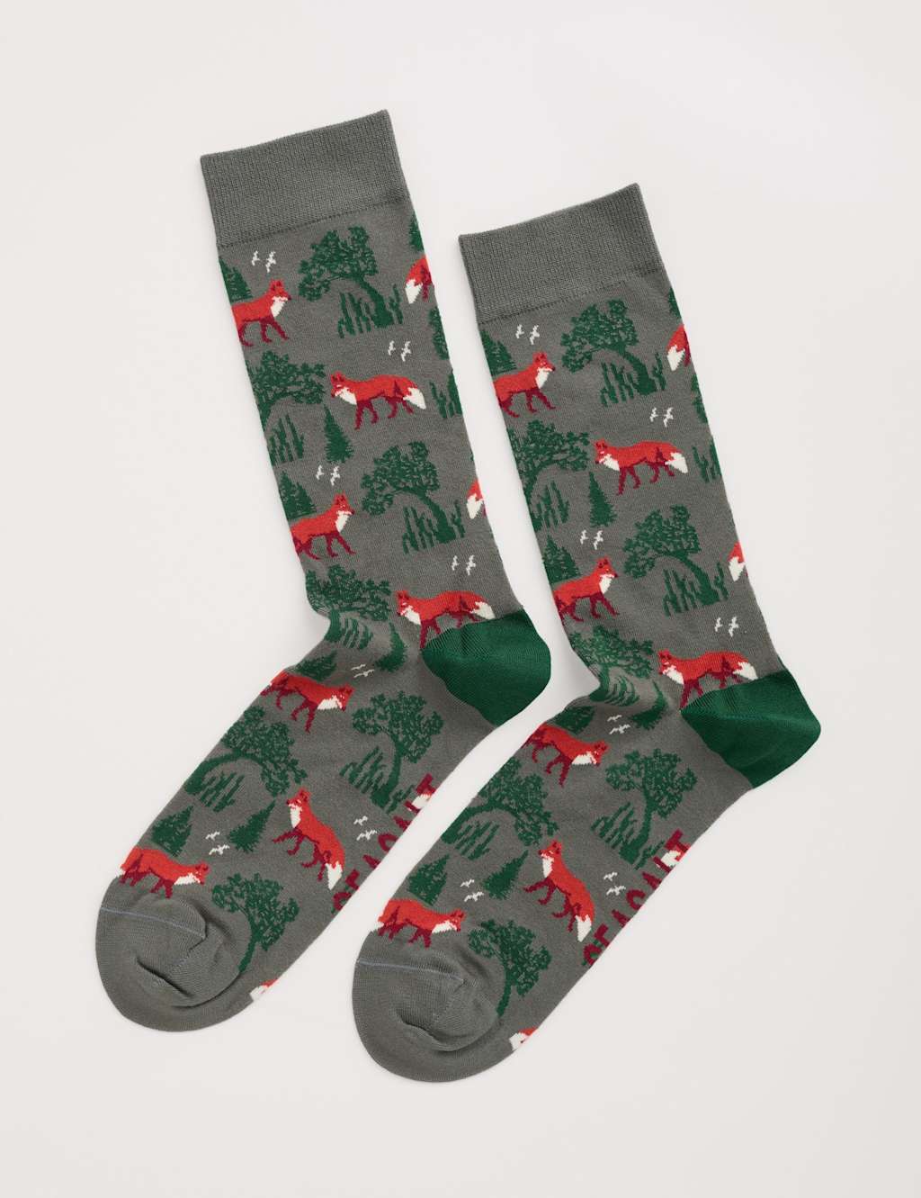 Seasalt Cornwall Fox Socks Green Mix