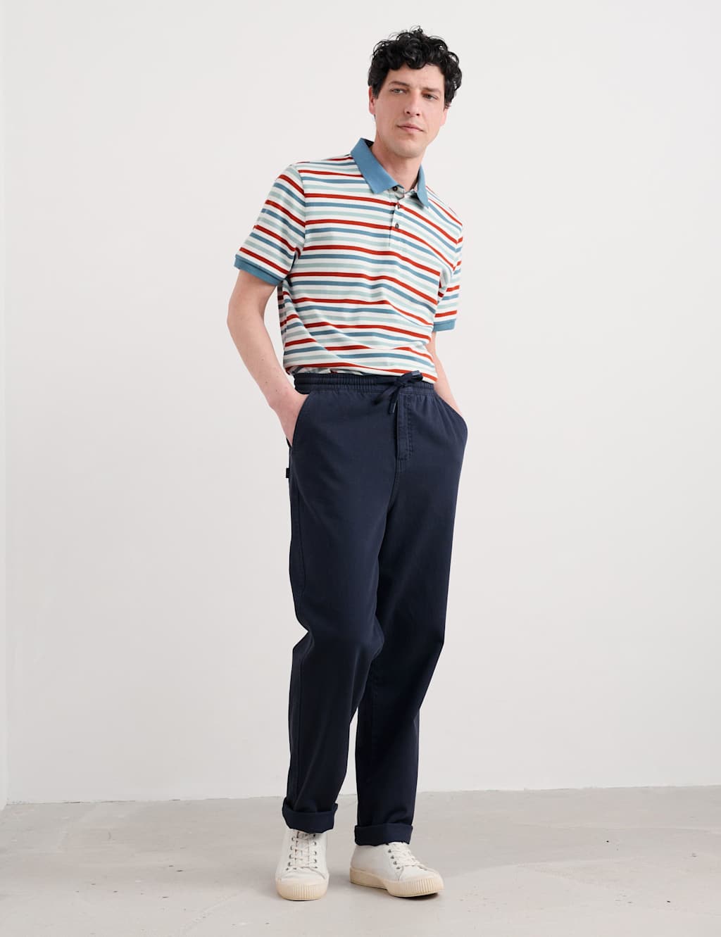 Seasalt Cornwall Men's Balefire Stripe Polo - XL - Multi, Multi