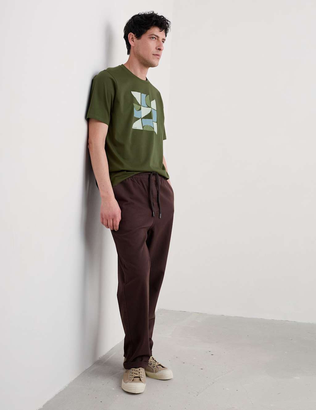 Seasalt Cornwall Men's Midwatch T-Shirt - L - Green Mix, Green Mix
