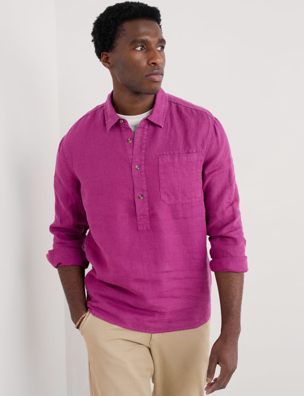 Pure Linen Textured Shirt