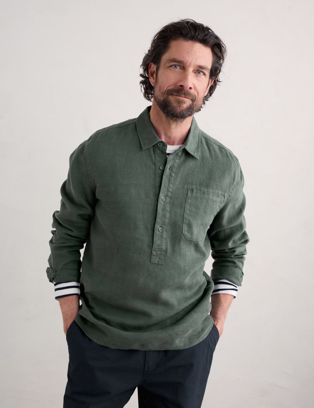 Pure Linen Textured Shirt
