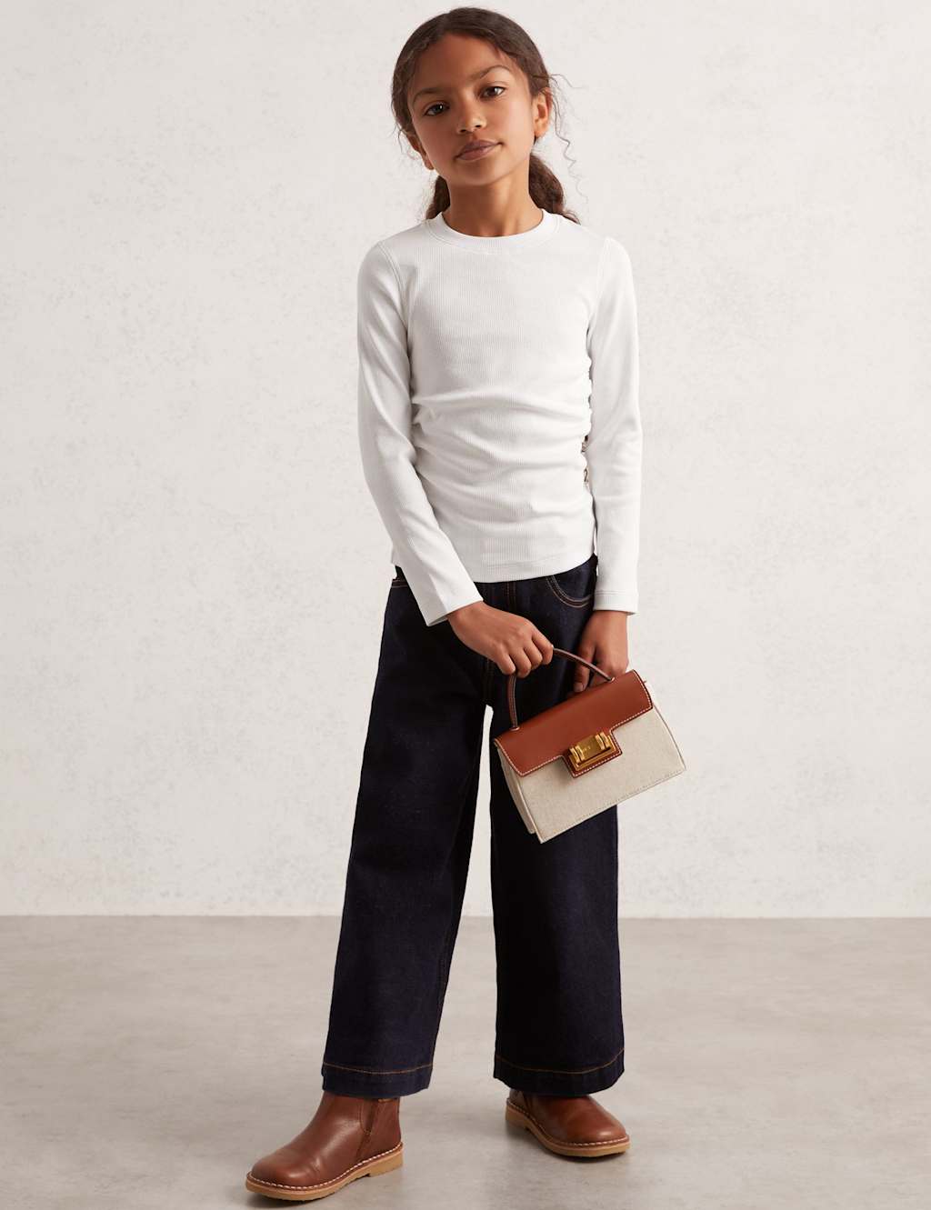 Reiss Cotton Rich Ruched T-Shirt (4-14 Yrs) White