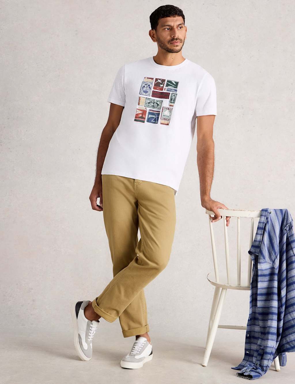 White Stuff Straight Fit Garment Dyed Jeans Natural