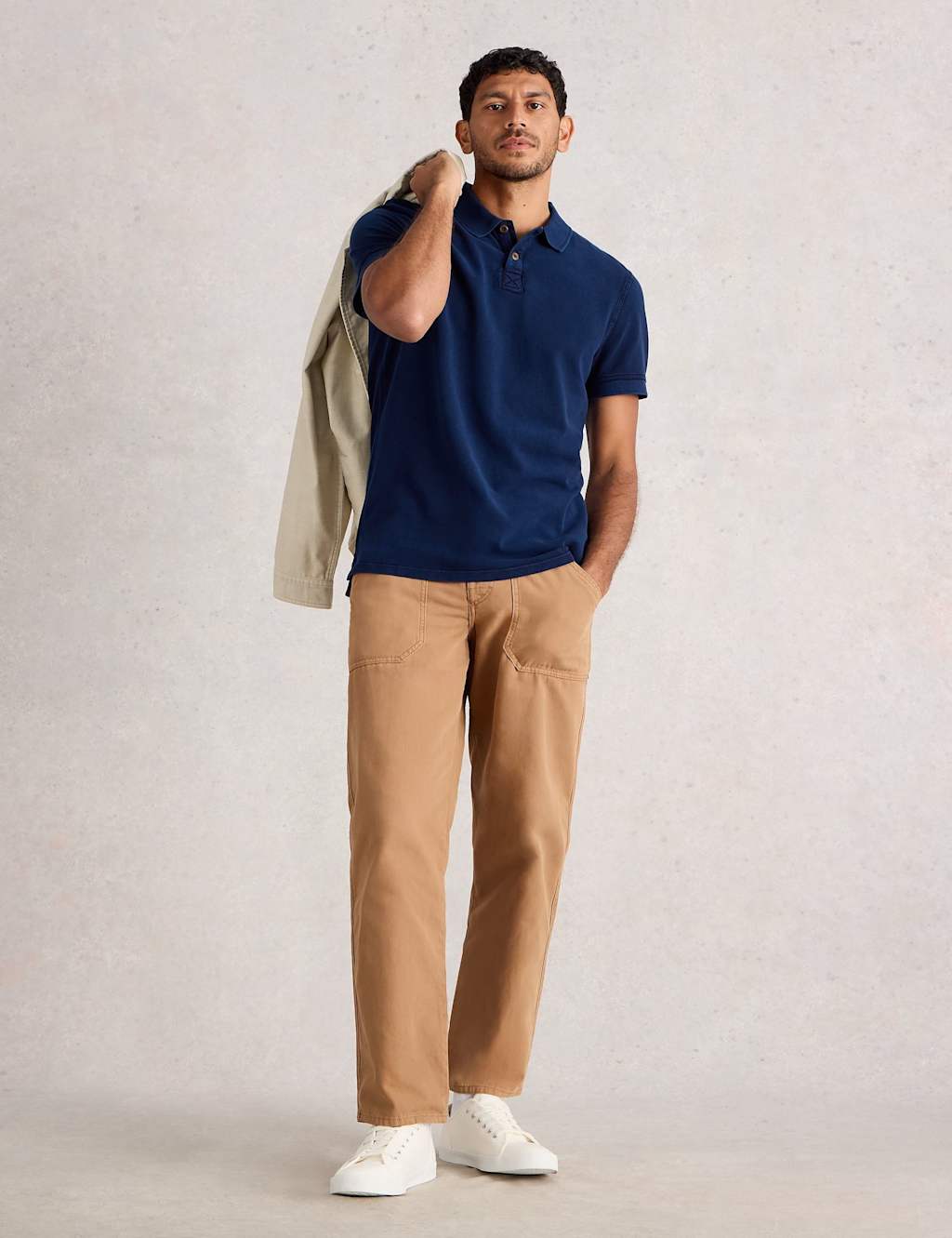 White Stuff Pure Cotton Polo Shirt Blue