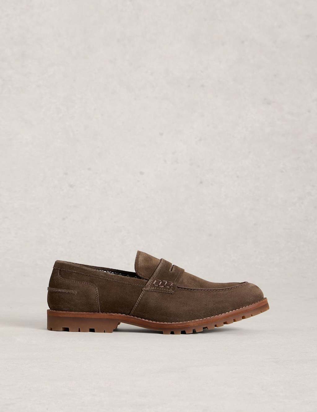White Stuff Suede Loafers Dark Brown