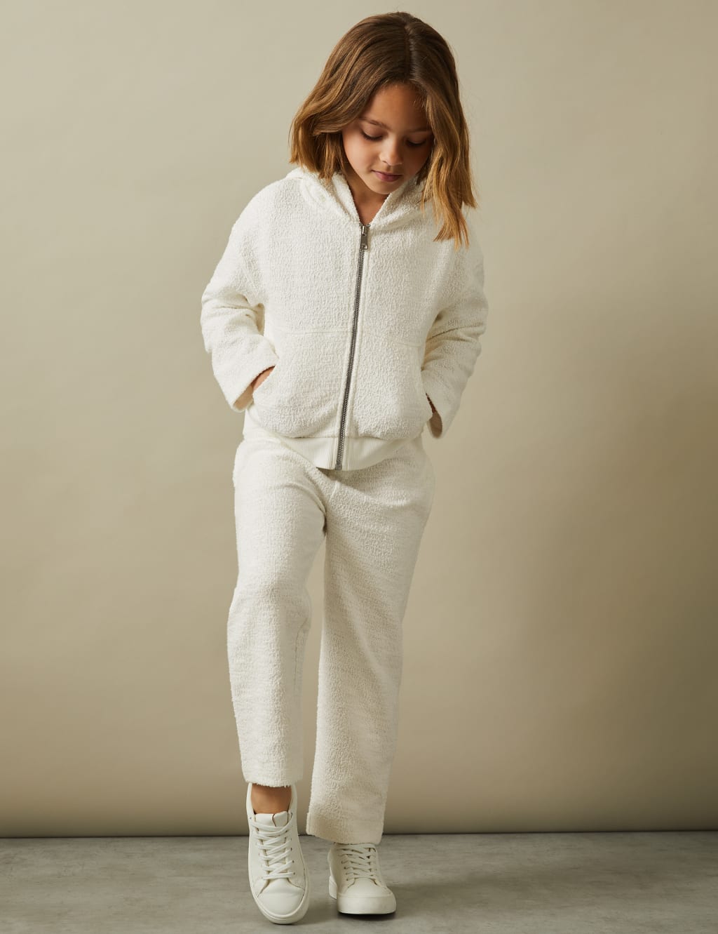 Reiss Girls 2pc Cotton Rich Top & Bottom Outfit (4-14 Yrs) - 7-8 Y - Cream, Cream