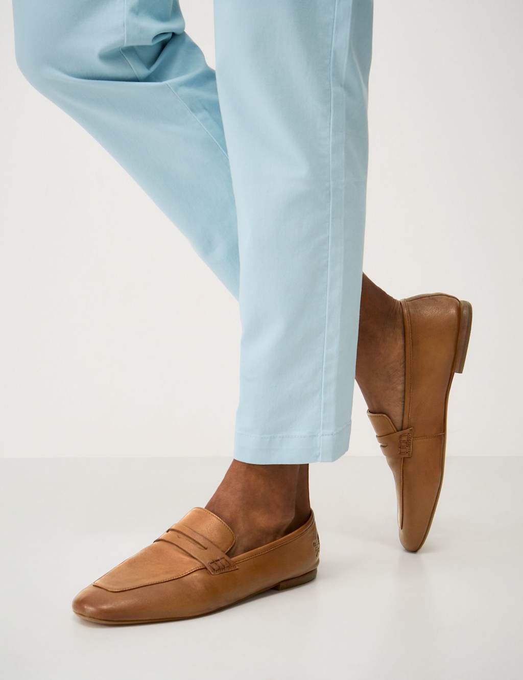 Crew Clothing Women's Leather Slip On Loafers - 40 - Tan - Available at M&S