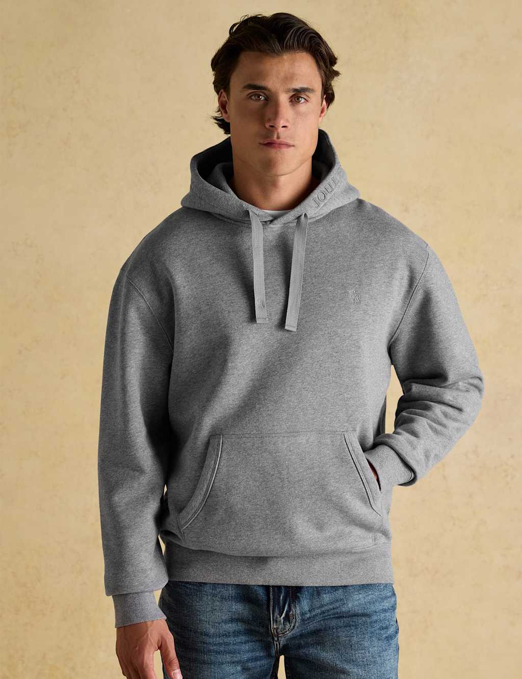 Joules Cotton Rich Hoodie Grey