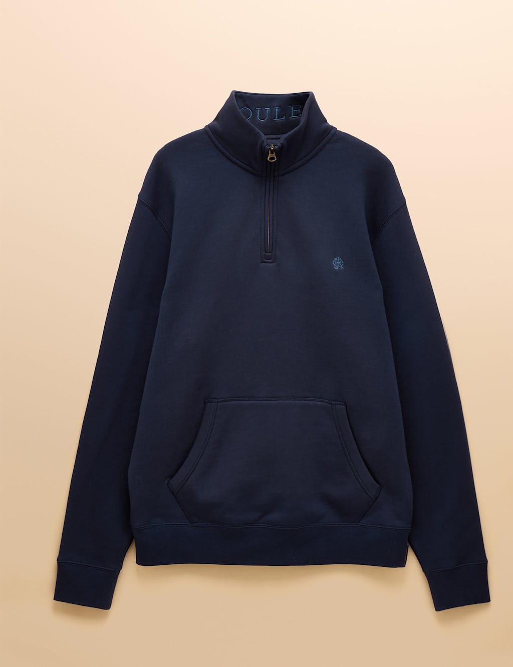 Joules Cotton Rich Quarter Zip Sweatshirt Navy