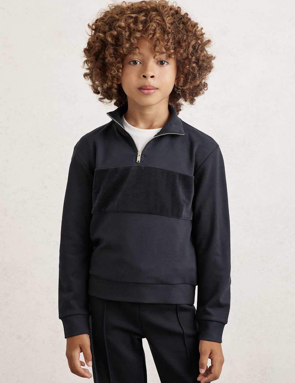 Reiss Jersey Half Zip Jumper (3-14 Yrs) Dark Blue