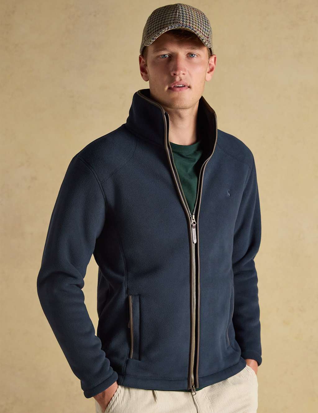 Joules Funnel Neck Fleece Jacket Navy