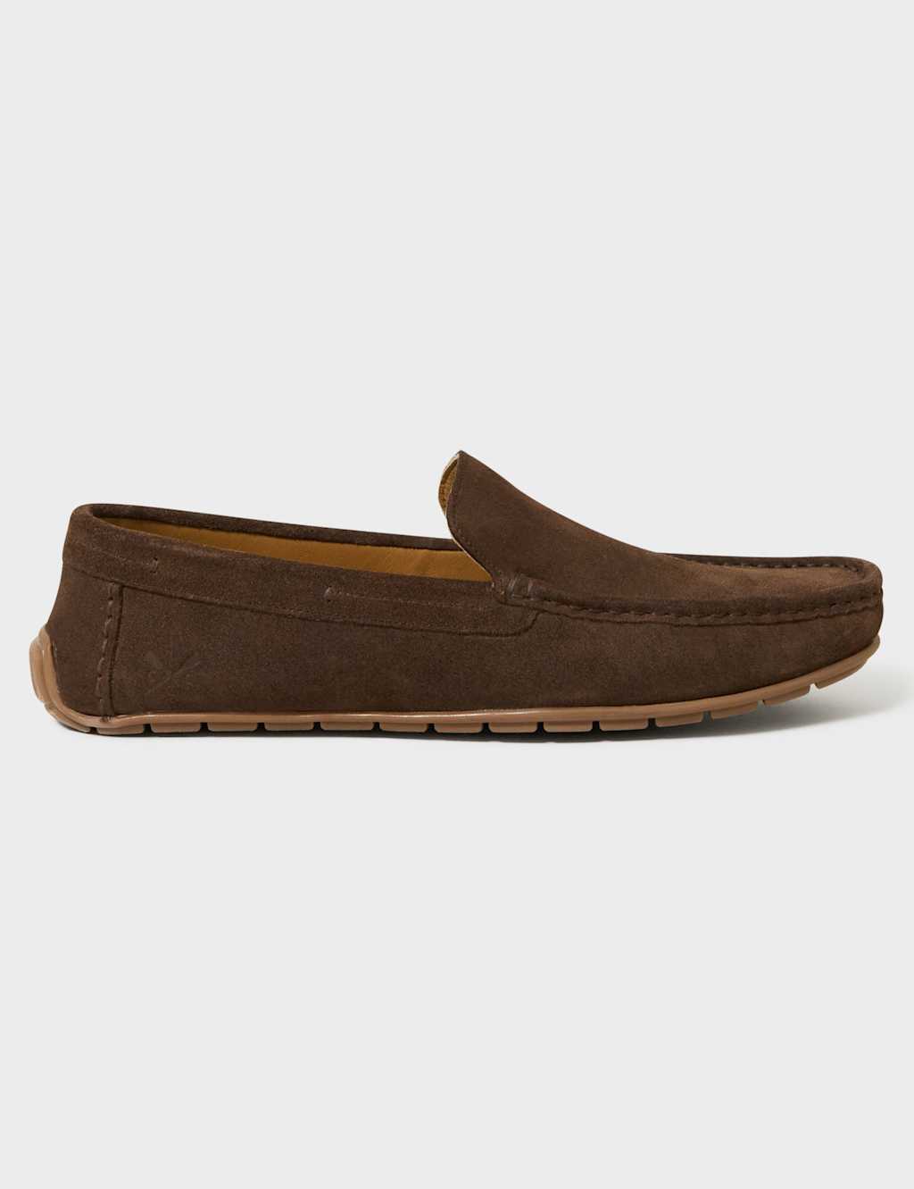 Crew Clothing Men's Suede Slip On Loafers - 7 - Tan - Available at M&S