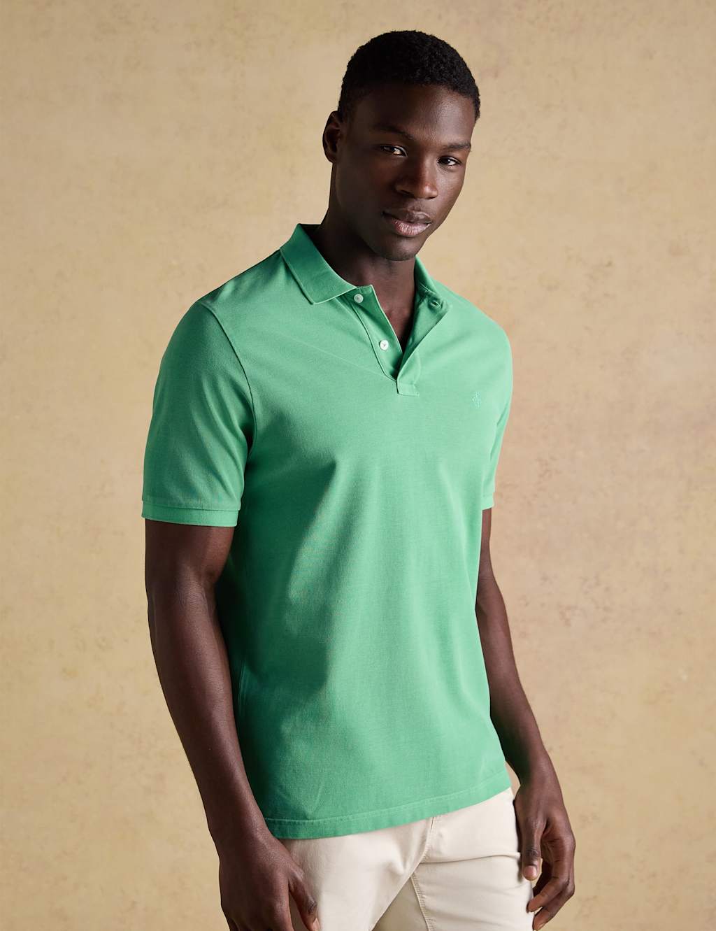Joules Men's Pure Cotton Pique Polo Shirt - XL - Green - Available at M&S