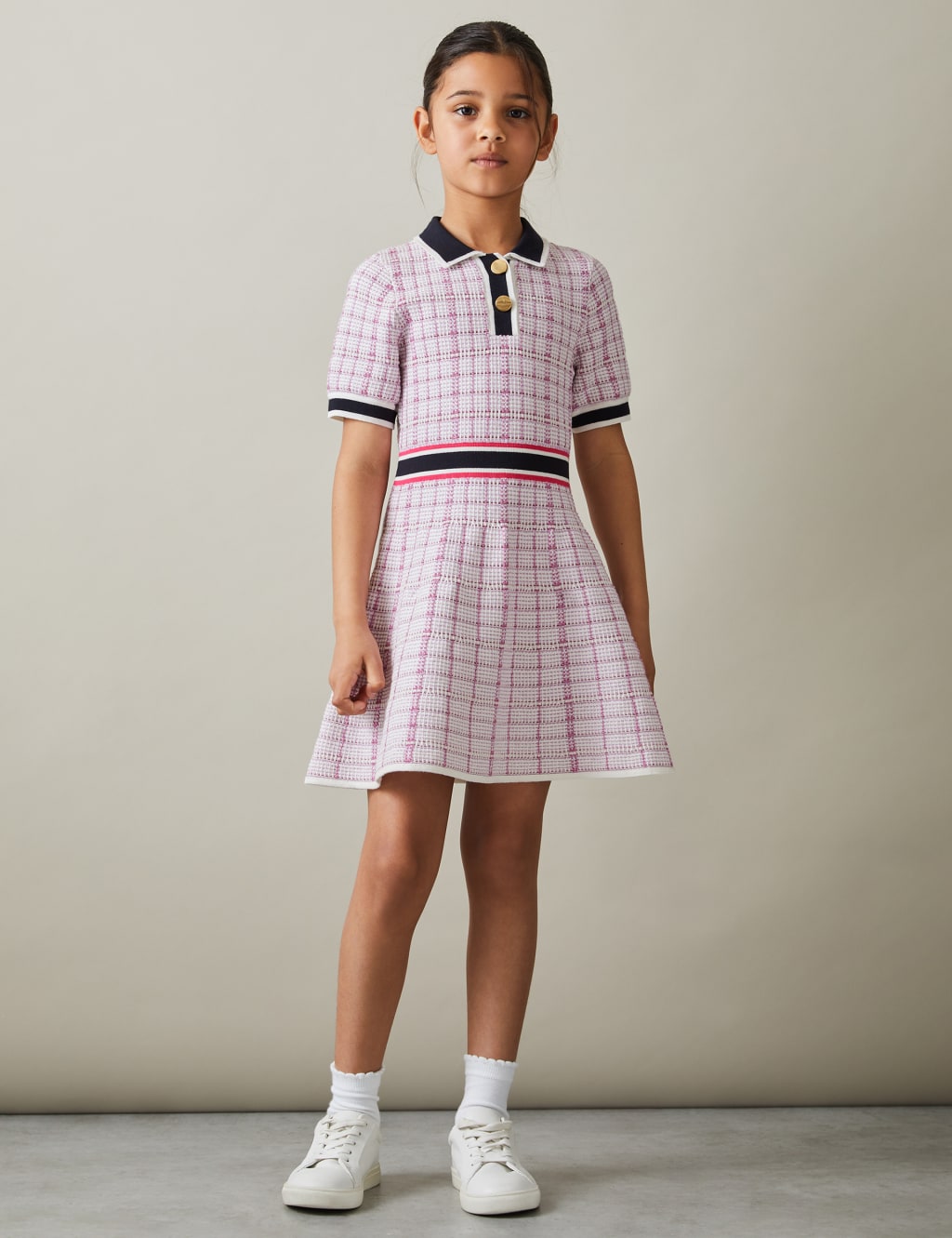 Cotton Rich Checked Dress (4-14 Yrs)