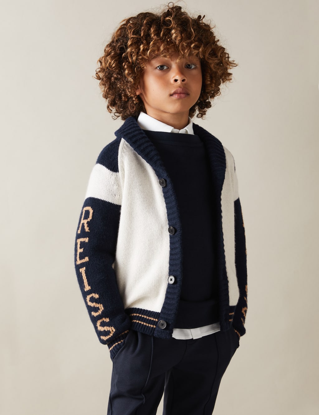 Kids White Knitwear at M S