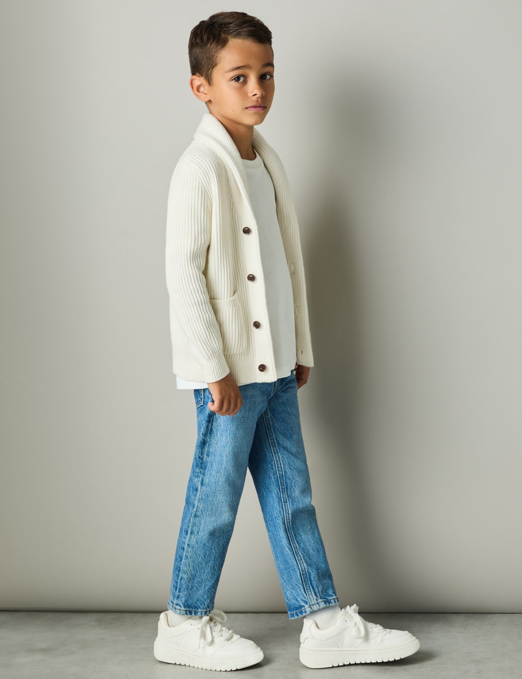Boys White Jumpers at M S