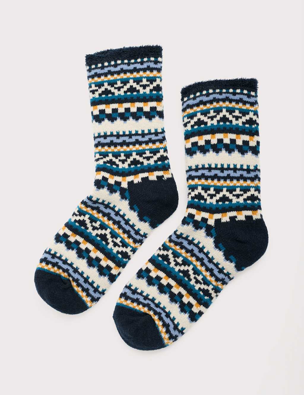Seasalt Cornwall Patterned Socks Teal Mix