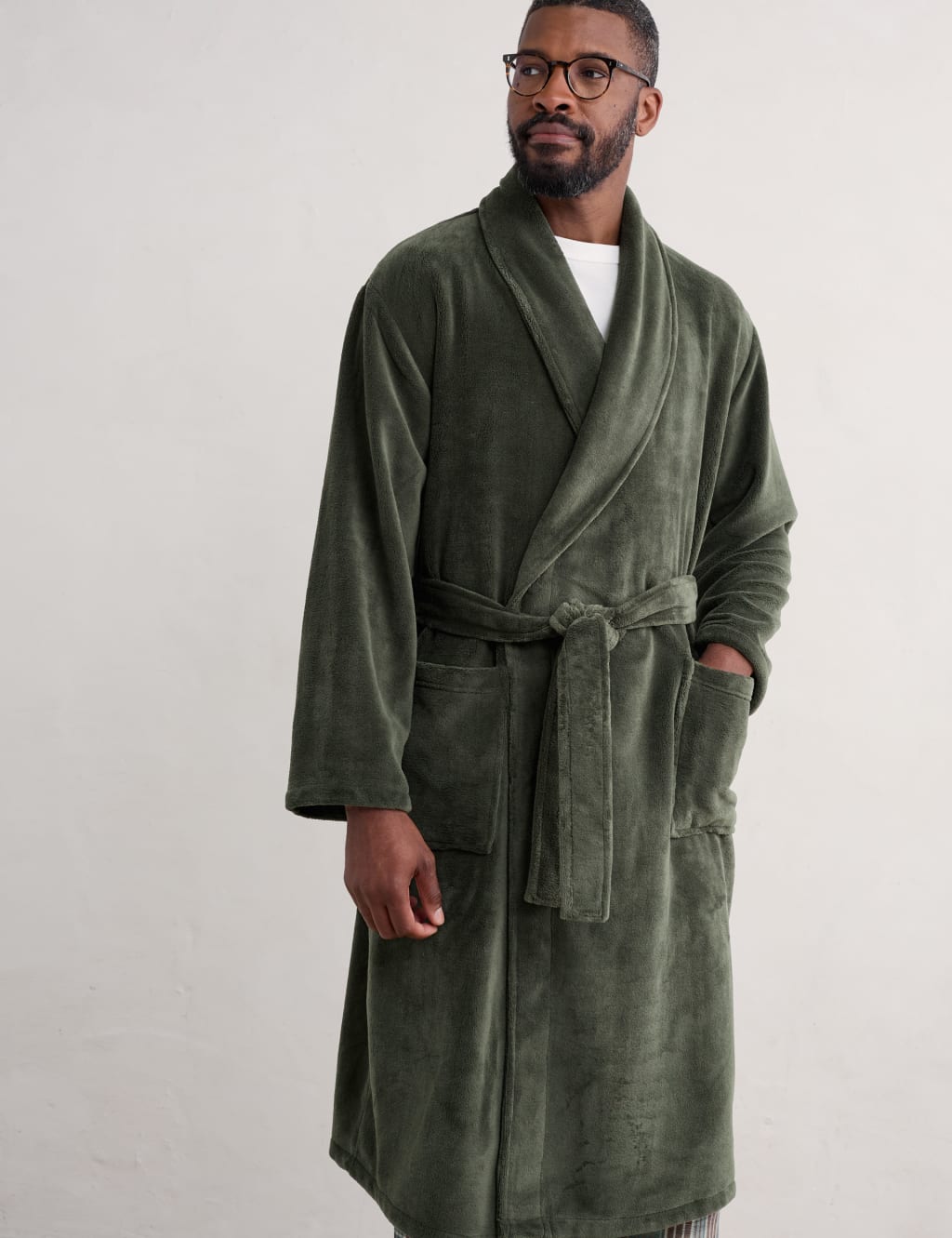 Marks and spencer mens hooded dressing gown hotsell