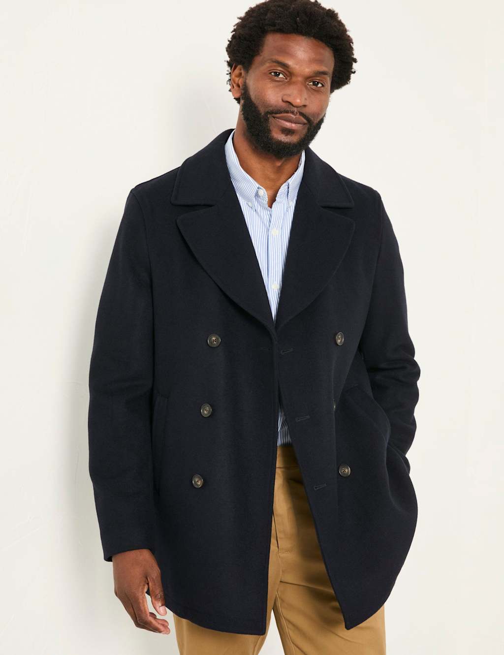 FatFace Wool Rich Peacoat Navy