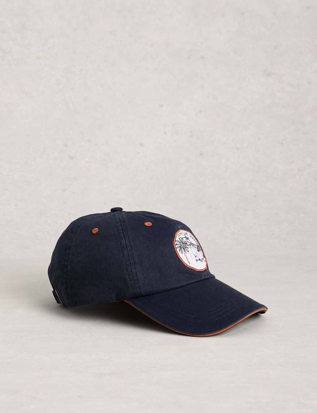 White Stuff Men's Pure Cotton Patch Baseball Cap - Blue - Available at M&S