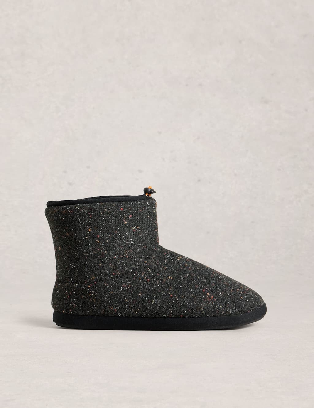 White Stuff Textured Slipper Boots Black