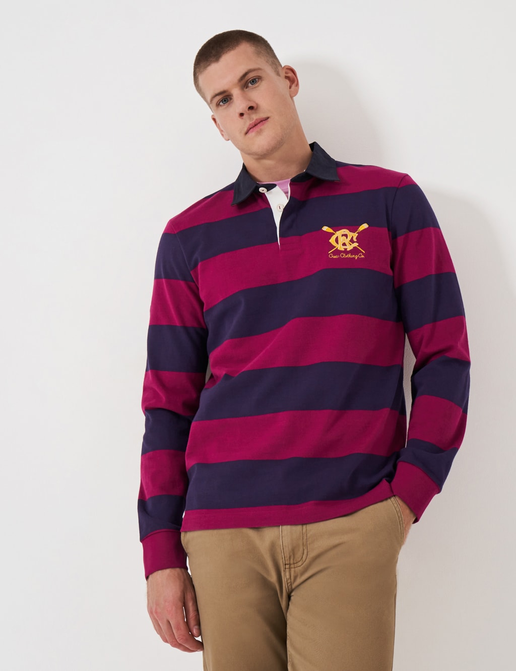 Pure Cotton Striped Rugby Shirt