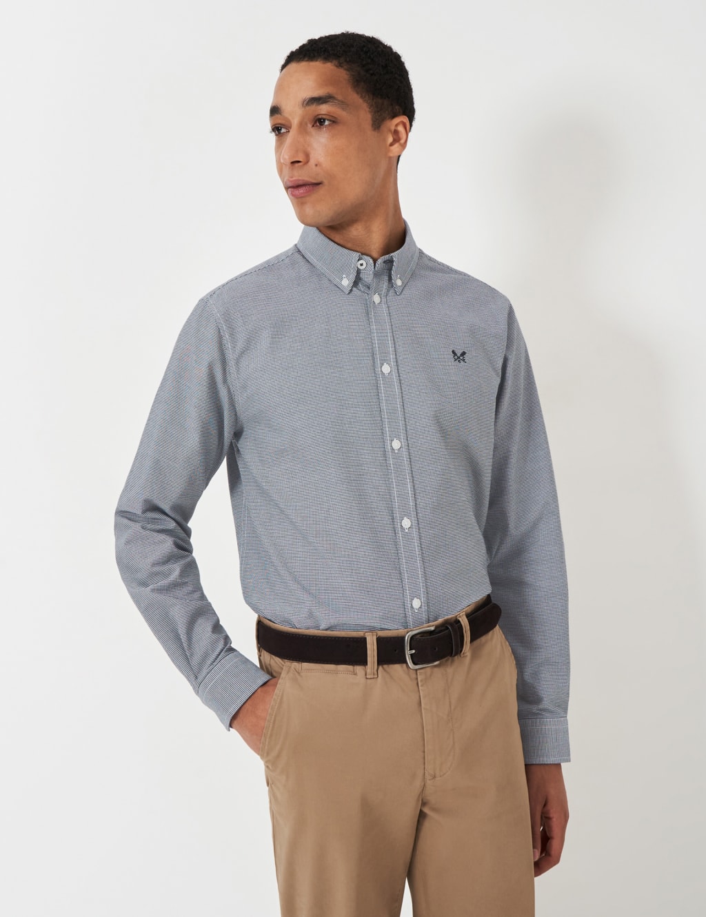 Pure Cotton Herringbone Oxford Shirt