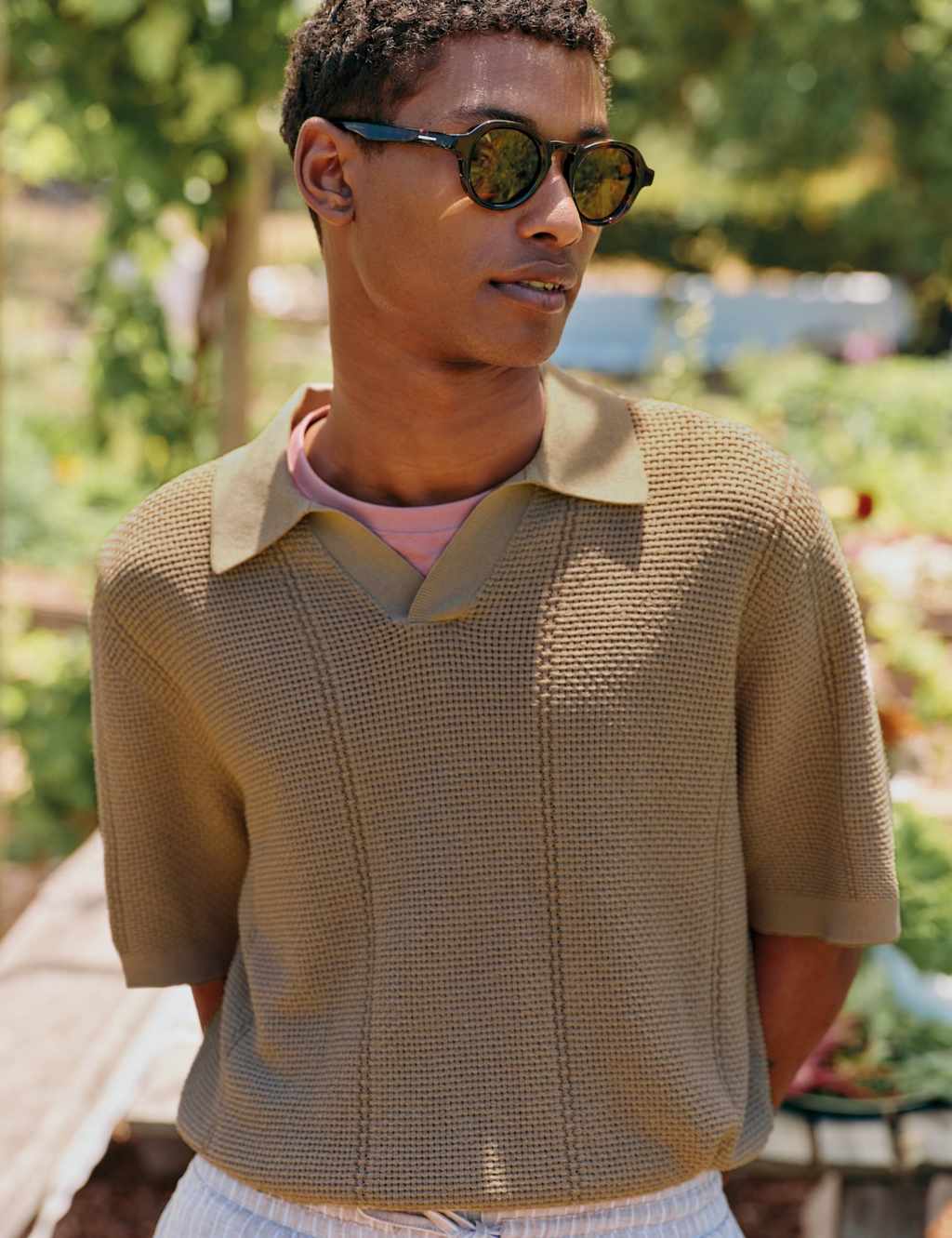 White Stuff Men's Cotton Rich Knitted Polo Shirt - M - Natural - Available at M&S
