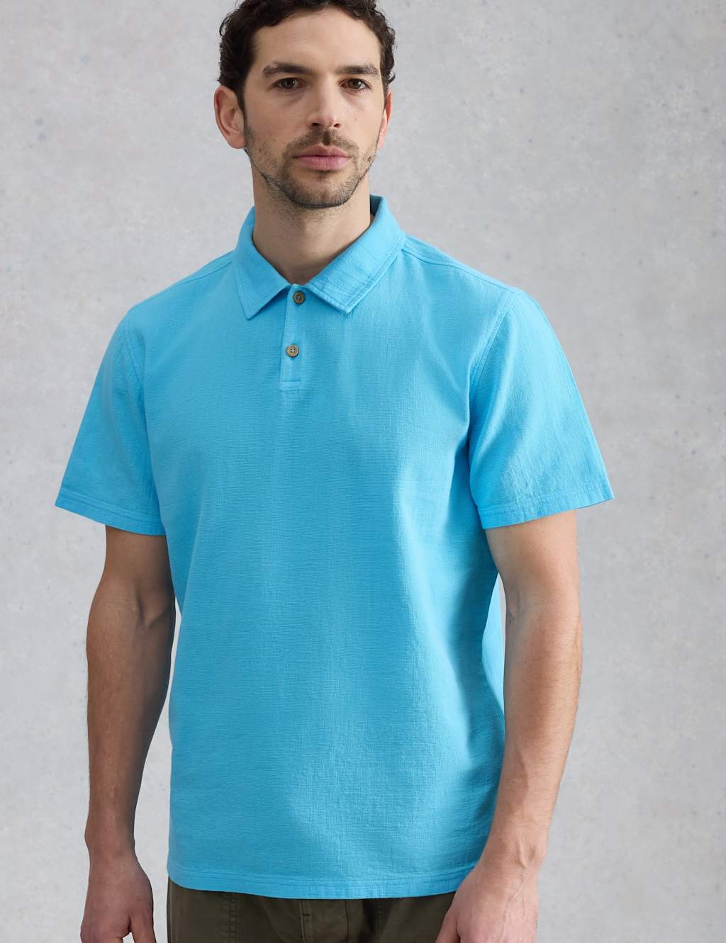 White Stuff Men's Pure Cotton Polo Shirt - M - Blue - Available at M&S