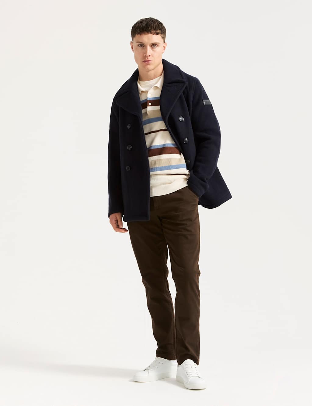 Scotch & Soda Wool Blend Peacoat Navy