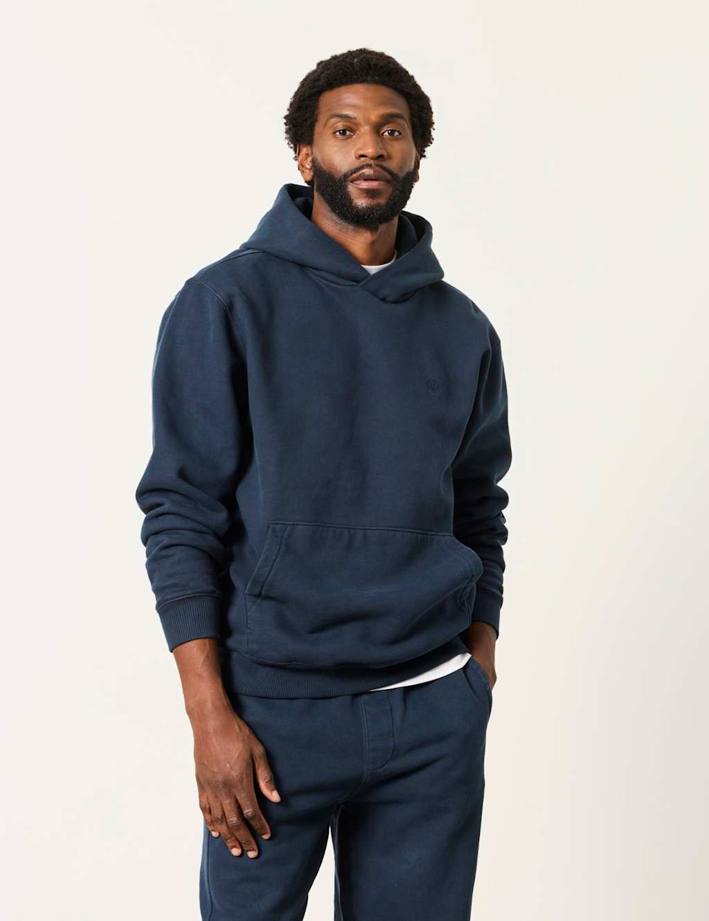 Fatface Men's Pure Cotton Oversized Hoodie - XL - Navy - Available at M&S