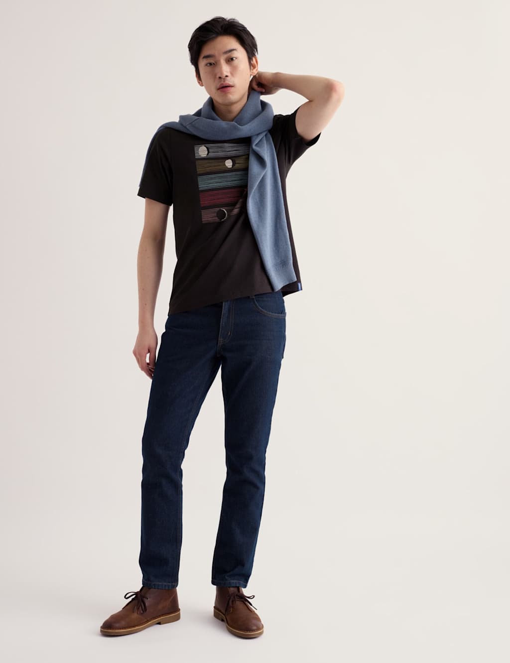 Seasalt Cornwall Men's Pure Cotton Printed Crew Neck T-Shirt - XL - Black Mix - Available at M&S