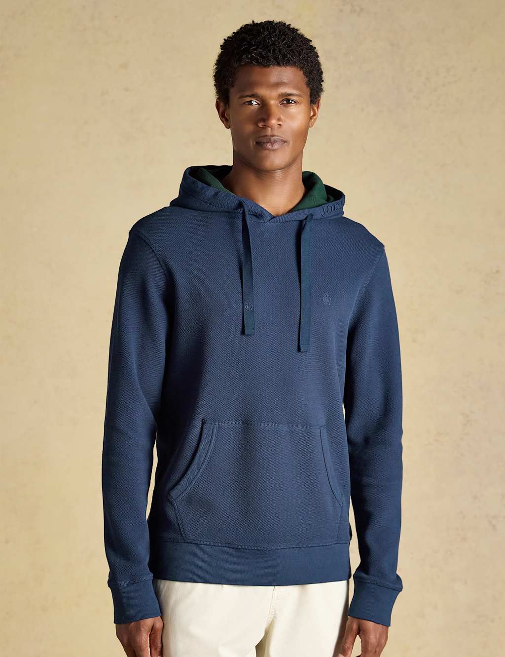 Joules Men's Brushed Cotton Hoodie - M - Navy - Available at M&S