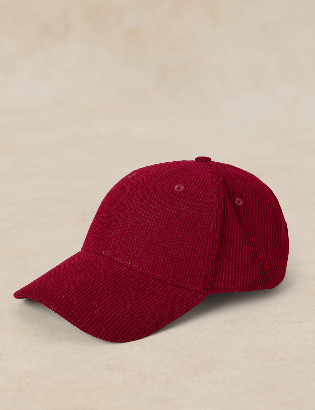 White Stuff Men's Cord Baseball Cap - Red - Available at M&S