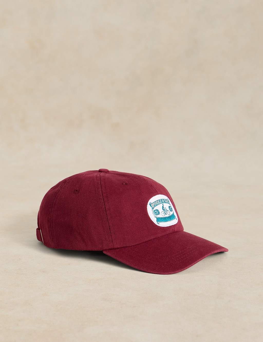 White Stuff Men's Pure Cotton Patch Detail Baseball Cap - Red - Available at M&S
