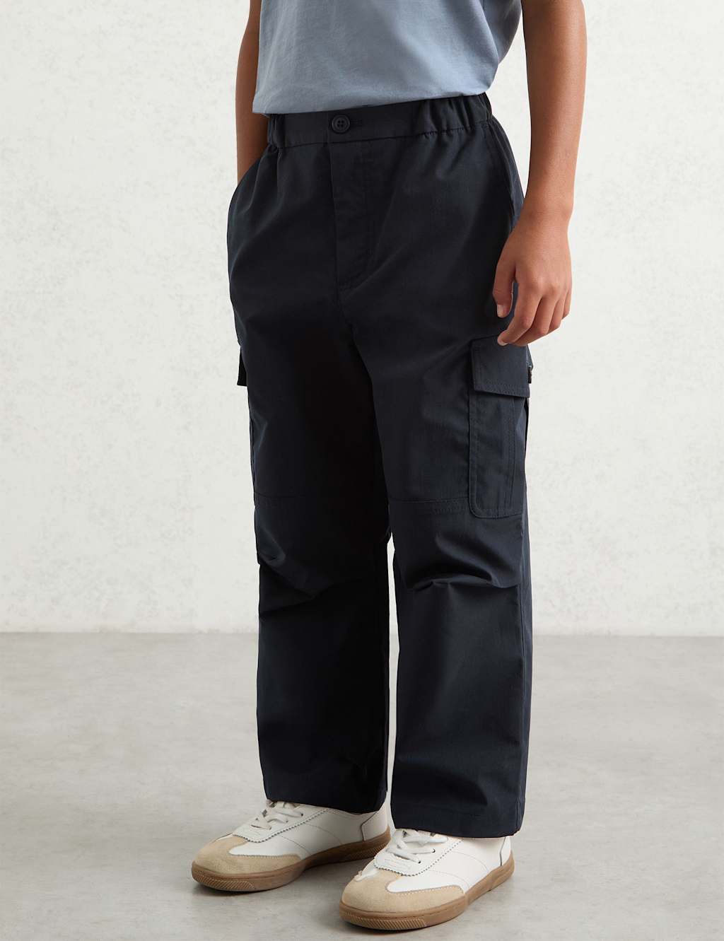 Reiss Elasticated Waist Cargo Trousers (3-14 Yrs) Dark Blue
