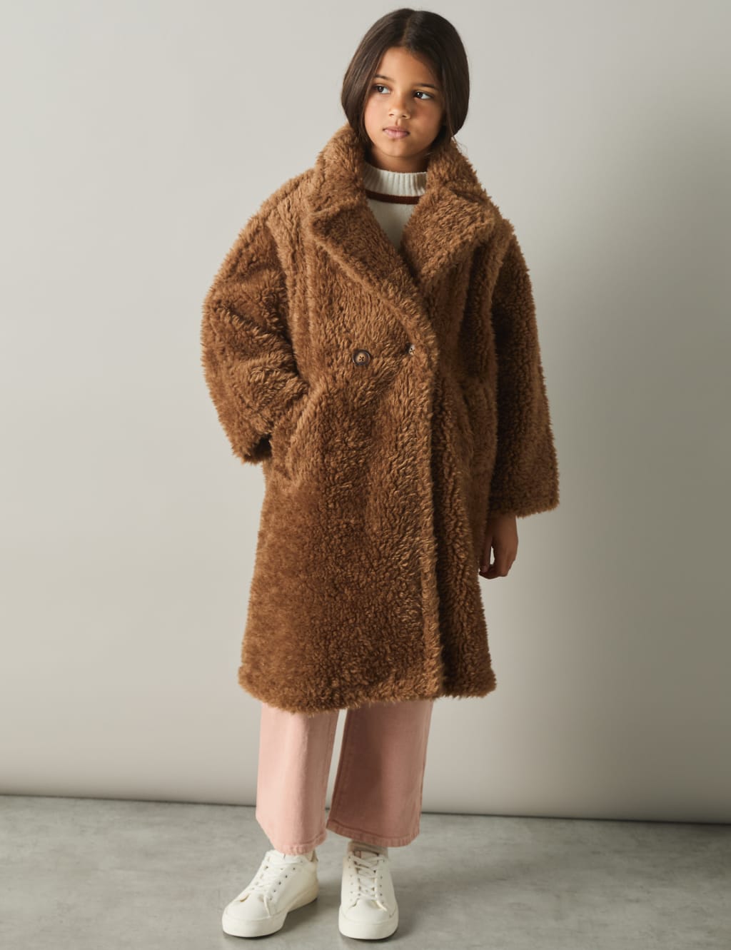 Faux Fur Coat with Wool (4-14 Yrs)