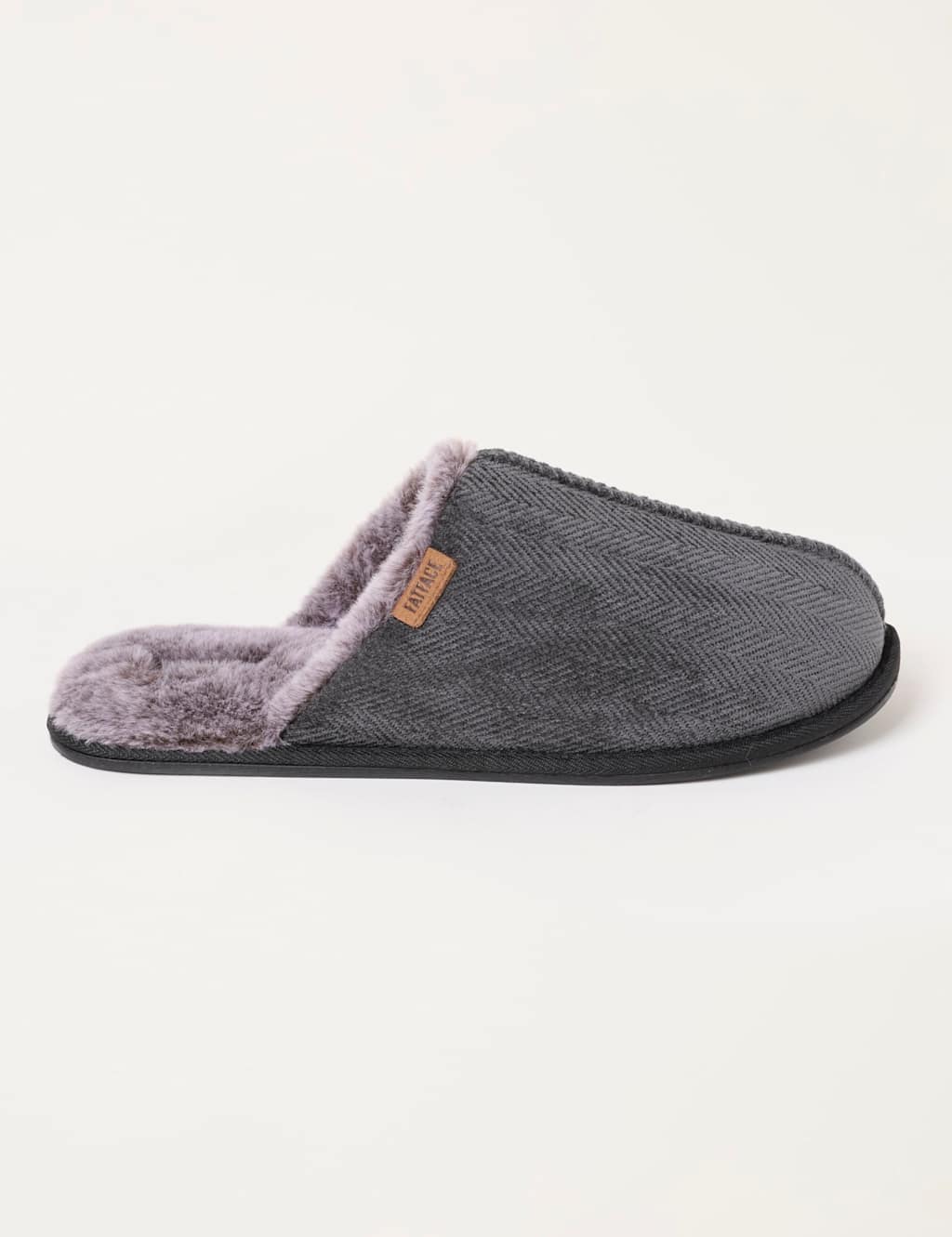 Fatface Men's Herringbone Mule Slippers - XL - Blue Mix - Available at M&S