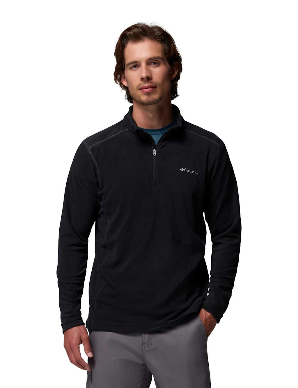 Columbia Men's Klamath Range II Funnel Neck Half Zip Fleece - L - Black
